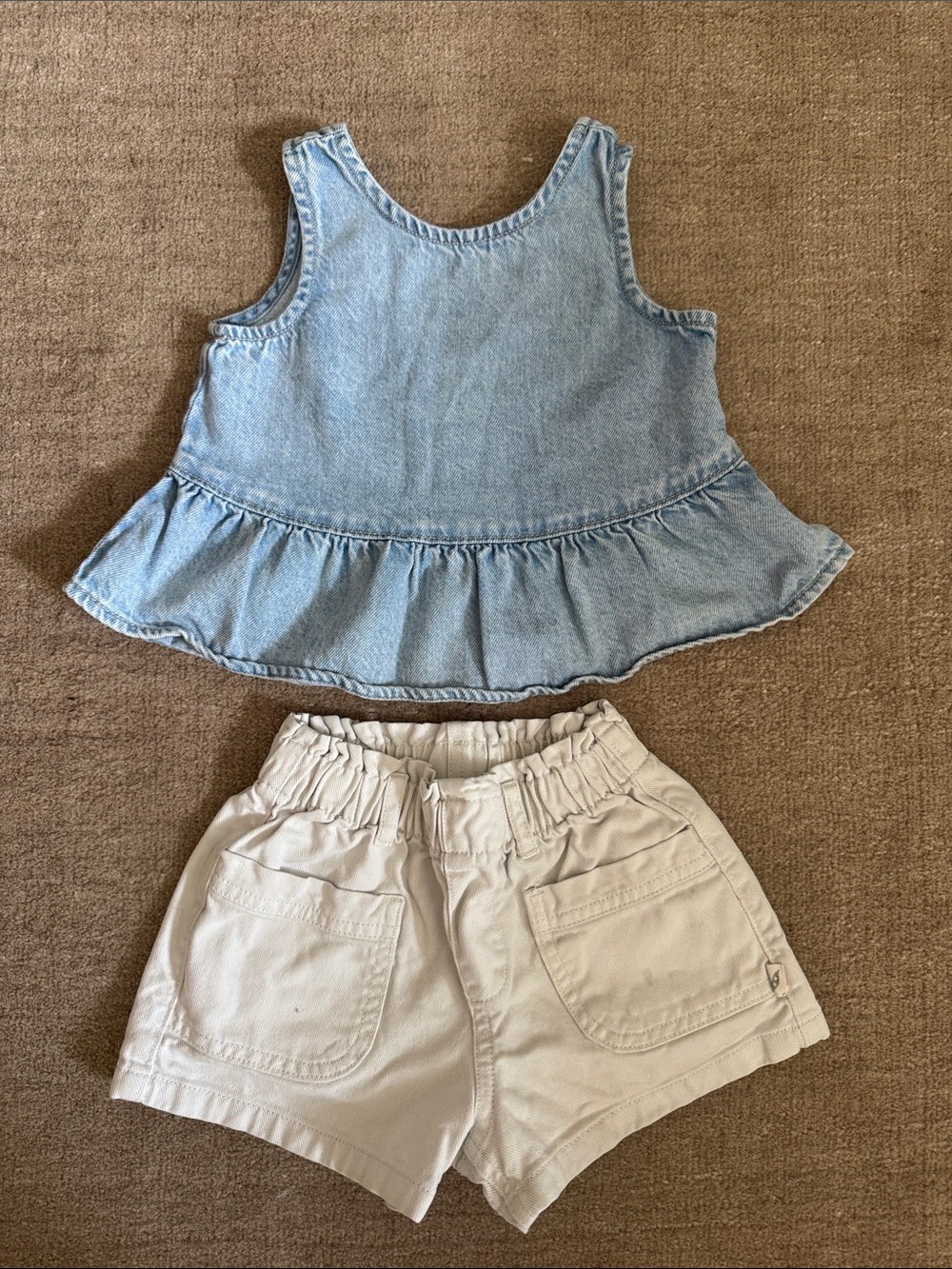 3T set Zara top denim Shorts